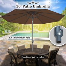 Load image into Gallery viewer, STRONG CAMEL 10' Patio Umbrella with Tilt and Crank Garden Market Table Parasol Sunshade Outdoor