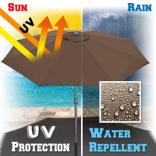 Load image into Gallery viewer, STRONG CAMEL 10' Patio Umbrella with Tilt and Crank Garden Market Table Parasol Sunshade Outdoor