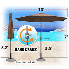 Load image into Gallery viewer, STRONG CAMEL 10' Patio Umbrella with Tilt and Crank Garden Market Table Parasol Sunshade Outdoor