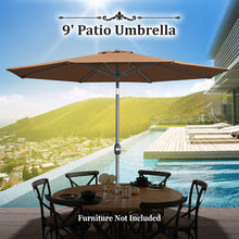 Load image into Gallery viewer, STRONG CAMEL 9' Patio 8 Ribs Outdoor Garden Market Parasol Sunshade Umbrella with Tilt and Crank