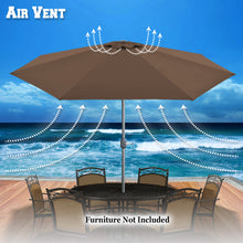 Load image into Gallery viewer, STRONG CAMEL 9' Patio 8 Ribs Outdoor Garden Market Parasol Sunshade Umbrella with Tilt and Crank
