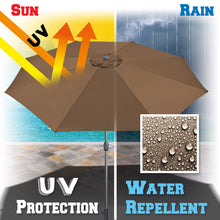 Load image into Gallery viewer, STRONG CAMEL 9' Patio 8 Ribs Outdoor Garden Market Parasol Sunshade Umbrella with Tilt and Crank