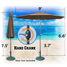 Load image into Gallery viewer, STRONG CAMEL 9' Patio 8 Ribs Outdoor Garden Market Parasol Sunshade Umbrella with Tilt and Crank