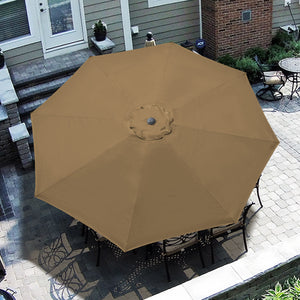 STRONG CAMEL 9' Patio 8 Ribs Outdoor Garden Market Parasol Sunshade Umbrella with Tilt and Crank