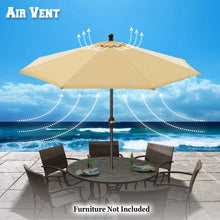 Load image into Gallery viewer, STRONG CAMEL 9ft 8 Ribs Deluxe Auto Patio Polyester Umbrella Cover with Tilt Crank Sunshade Outdoor