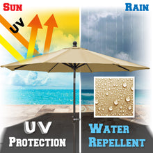 Load image into Gallery viewer, STRONG CAMEL 9ft 8 Ribs Deluxe Auto Patio Polyester Umbrella Cover with Tilt Crank Sunshade Outdoor