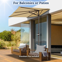 Load image into Gallery viewer, STRONG CAMEL 8’Half Rectangular Outdoor Patio Umbrella,Umbrella Base not included