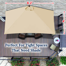 Load image into Gallery viewer, STRONG CAMEL 8’Half Rectangular Outdoor Patio Umbrella,Umbrella Base not included
