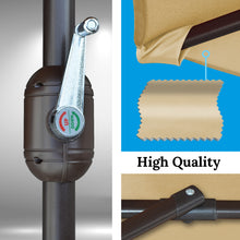 Load image into Gallery viewer, STRONG CAMEL 8’Half Rectangular Outdoor Patio Umbrella,Umbrella Base not included