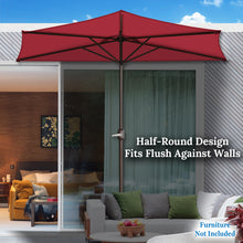 Load image into Gallery viewer, STRONG CAMEL Wall Balcony Window 9' Patio Half Umbrella Sunshade Outdoor