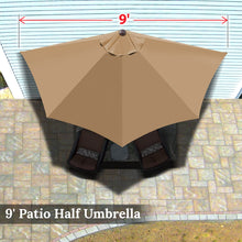 Load image into Gallery viewer, STRONG CAMEL Wall Balcony Window 9' Patio Half Umbrella Sunshade Outdoor