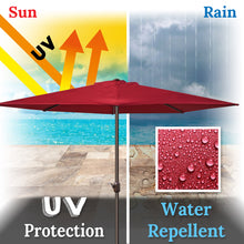 Load image into Gallery viewer, STRONG CAMEL 10Ft Half Market Umbrella Round Patio Half Umbrella w/Crank