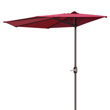 Load image into Gallery viewer, STRONG CAMEL 10Ft Half Market Umbrella Round Patio Half Umbrella w/Crank