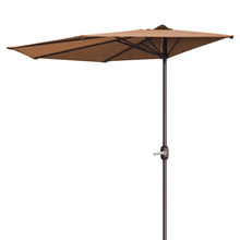 Load image into Gallery viewer, STRONG CAMEL 10Ft Half Market Umbrella Round Patio Half Umbrella w/Crank