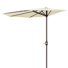 Load image into Gallery viewer, STRONG CAMEL 10Ft Half Market Umbrella Round Patio Half Umbrella w/Crank