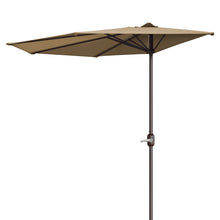 Load image into Gallery viewer, STRONG CAMEL 10Ft Half Market Umbrella Round Patio Half Umbrella w/Crank