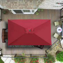 Load image into Gallery viewer, STRONG CAMEL 10'x6.5' 6 Ribs Patio Umbrella with Tilt and Crank Outdoor Garden Sunshade