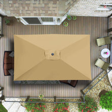 Load image into Gallery viewer, STRONG CAMEL 10'x6.5' 6 Ribs Patio Umbrella with Tilt and Crank Outdoor Garden Sunshade