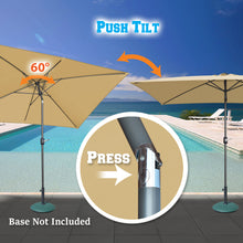 Load image into Gallery viewer, STRONG CAMEL 10'x6.5' 6 Ribs Patio Umbrella with Tilt and Crank Outdoor Garden Sunshade