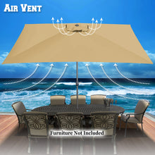 Load image into Gallery viewer, STRONG CAMEL 10'x6.5' 6 Ribs Patio Umbrella with Tilt and Crank Outdoor Garden Sunshade