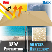 Load image into Gallery viewer, STRONG CAMEL 10'x6.5' 6 Ribs Patio Umbrella with Tilt and Crank Outdoor Garden Sunshade