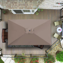 Load image into Gallery viewer, STRONG CAMEL 10'x6.5' 6 Ribs Patio Umbrella with Tilt and Crank Outdoor Garden Sunshade