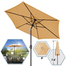 Load image into Gallery viewer, STRONG CAMEL Brand NEW 8.2ft 8ribs Patio Parasol Umbrella Sunshade Market Outdoor