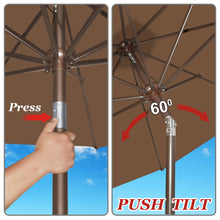 Load image into Gallery viewer, STRONG CAMEL Sunshade Outdoor 9ft Parasol Patio Garden Umbrella with Crank Tilt