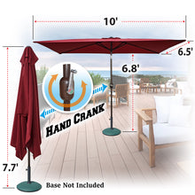 Load image into Gallery viewer, STRONG CAMEL 10'x6.5'  NEW PATIO GARDEN SUNSHADE MARKET UMBRELLA  OUTDOOR