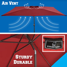 Load image into Gallery viewer, STRONG CAMEL 10'x6.5'  NEW PATIO GARDEN SUNSHADE MARKET UMBRELLA  OUTDOOR