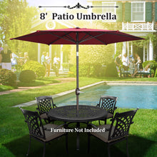 Load image into Gallery viewer, STRONG CAMEL Sunshade 8.2ft Parasol Patio Umbrella for Garden Outdoor with Crank Tilt