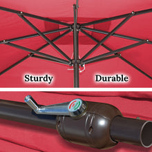 Load image into Gallery viewer, STRONG CAMEL Outdoor Sunshade 8'x8' Square Patio Umbrella  with Crank