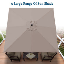 Load image into Gallery viewer, STRONG CAMEL Outdoor Sunshade 8'x8' Square Patio Umbrella  with Crank