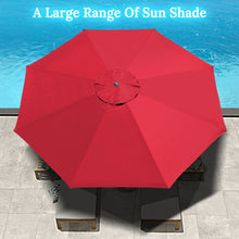 Load image into Gallery viewer, STRONG CAMEL 11.5'  8 Ribs Round Patio Sunshade Market Umbrella Outdoor with Crank Parasol Garden