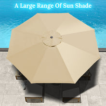 Load image into Gallery viewer, STRONG CAMEL 11.5'  8 Ribs Round Patio Sunshade Market Umbrella Outdoor with Crank Parasol Garden