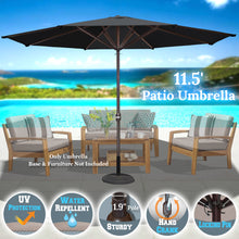 Load image into Gallery viewer, STRONG CAMEL 11.5'  8 Ribs Round Patio Sunshade Market Umbrella Outdoor with Crank Parasol Garden