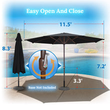 Load image into Gallery viewer, STRONG CAMEL 11.5&#39;  8 Ribs Round Patio Sunshade Market Umbrella Outdoor with Crank Parasol Garden
