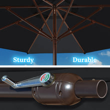 Load image into Gallery viewer, STRONG CAMEL 11.5'  8 Ribs Round Patio Sunshade Market Umbrella Outdoor with Crank Parasol Garden