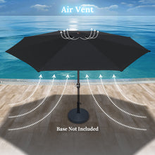 Load image into Gallery viewer, STRONG CAMEL 11.5'  8 Ribs Round Patio Sunshade Market Umbrella Outdoor with Crank Parasol Garden