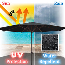 Load image into Gallery viewer, STRONG CAMEL 11.5'  8 Ribs Round Patio Sunshade Market Umbrella Outdoor with Crank Parasol Garden