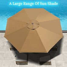 Load image into Gallery viewer, STRONG CAMEL 11.5'  8 Ribs Round Patio Sunshade Market Umbrella Outdoor with Crank Parasol Garden