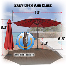 Load image into Gallery viewer, STRONG CAMEL Multi-color 13ft 8 Ribs Round Patio Sunshade Umbrella Outdoor Garden