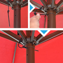 Load image into Gallery viewer, STRONG CAMEL Multi-color 13ft 8 Ribs Round Patio Sunshade Umbrella Outdoor Garden