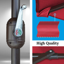 Load image into Gallery viewer, STRONG CAMEL 8.1x3.9ft 5-rib Patio Rectangle Half Wall Umbrella for outdoor