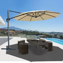 Load image into Gallery viewer, STRONG CAMEL 11.5' Round Heavy Duty Cantilever Offset Umbrella Tilt 360 Rotation Patio Spa