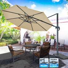 Load image into Gallery viewer, STRONG CAMEL 11.5' Round Heavy Duty Cantilever Offset Umbrella Tilt 360 Rotation Patio Spa