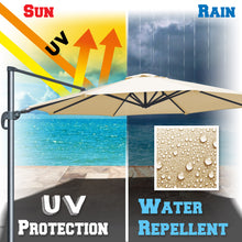 Load image into Gallery viewer, STRONG CAMEL 11.5' Round Heavy Duty Cantilever Offset Umbrella Tilt 360 Rotation Patio Spa