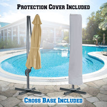 Load image into Gallery viewer, STRONG CAMEL 11.5' Round Heavy Duty Cantilever Offset Umbrella Tilt 360 Rotation Patio Spa