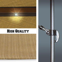 Load image into Gallery viewer, STRONG CAMEL 10'x10' LED Lights Roma Square Solar Cantilever Patio Umbrella Sunbrella Cover