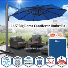 Load image into Gallery viewer, STRONG CAMEL 11.5ft Cantilever Big Roma Hanging Offset Solar Umbrella  with UV+ Waterproof(ONLY LOCAL PICK UP)